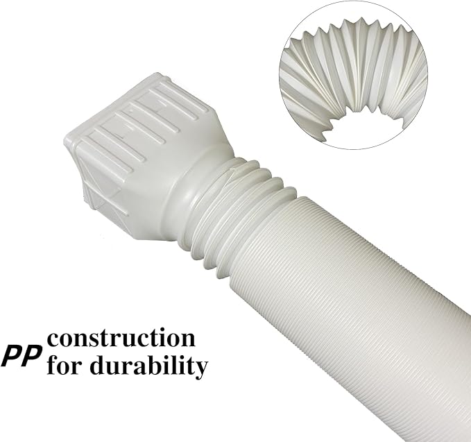 3 pack Flexible Rain Gutter Downspout Extensions,Drain Downspout Extender,Gutter Extension Flexible,Down Spout Drain Extension Pipes,Extendable from 21 to 60 Inches (3pcs black)
