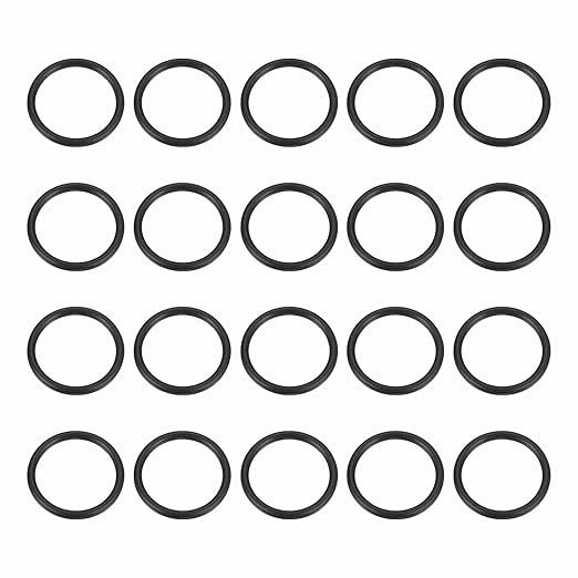 HARFINGTON 20pcs Nitrile Rubber O-Rings 21mm OD 17mm ID 2mm Width Metric Buna-N NBR Sealing Gasket Plumbing Sealing Repair O Rings for Car Auto Vehicle Repair Faucet Air Gas
