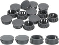 uxcell 28Pcs 20mm(13/16") Nylon Hole Plugs, Flush Type Panel Round Snap in Fastener Knockout Locking Plugs for Furniture Insert End Caps Panels, Gray