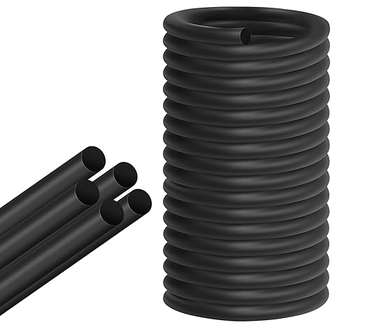 ToLanbbt Backer Rod EPDM Rubber 3/8" Diameter x 20' Length Caulk Saver Door Window Weather Stripping Seal for Concrete Filling Joints and Gaps (Black)