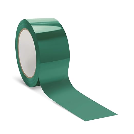 APQ 36 Rolls of Green Carton Sealing Tape 2" x 55 yds. Thickness 2 Mil. Acrylic Packaging Tape for Wrapping, Packing, Shipping, Moving Boxes. Acrylic Emulsion Adhesive. No Weathering, Yellowing.