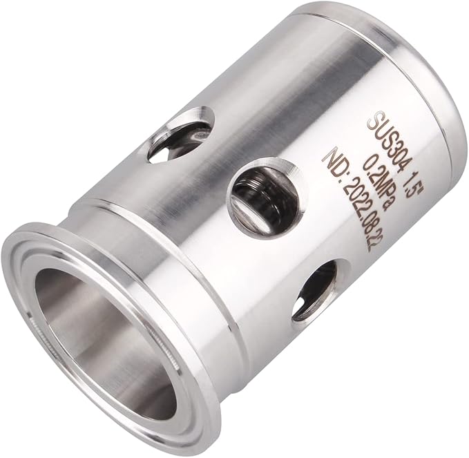 DERNORD Sanitary Tank Pressure Relief Valve Vacuum Valve Stainless Steel 304 Tri Clamp 1.5 Inch