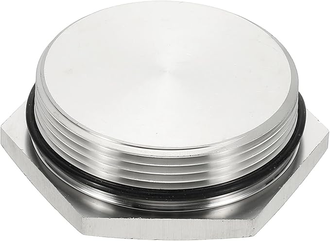 MECCANIXITY NPT Pipe Plug Fitting, 304 Stainless Steel NPT 2 Male Outer Hex Thread for Plumbing Fixed with Sealing Rubber Ring
