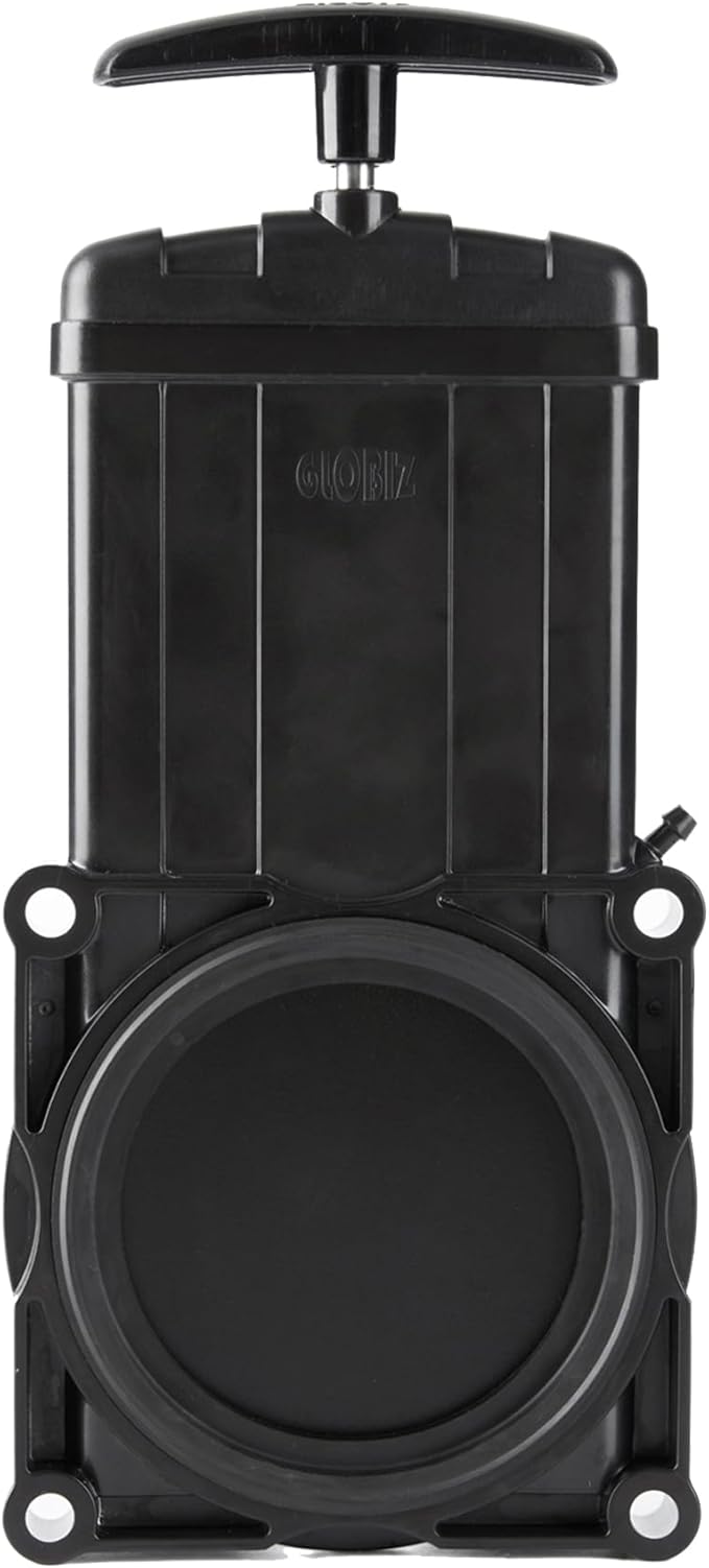 Standard 3 Inches RV Waste Valve with Plastic Handle,RV Gate Valve Compatible with Most Brands of Sewer System Body Plastic Molded UV-Resistant(1Pack),Black (8023)