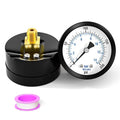 0-200PSI Well Pump Pressure Gauge 2" Dial Size, 1/8" NPT Back Mount, 3-2-3% Accuracy, for Tube, Water Pump, Gas, Liquid, Pressure Test
