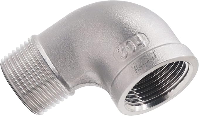 stainless steel NPT 3/4 elbow fitting 90 degree with both male and female thread connecting water pipe air hose pvc tube cast coupling (1 pc)