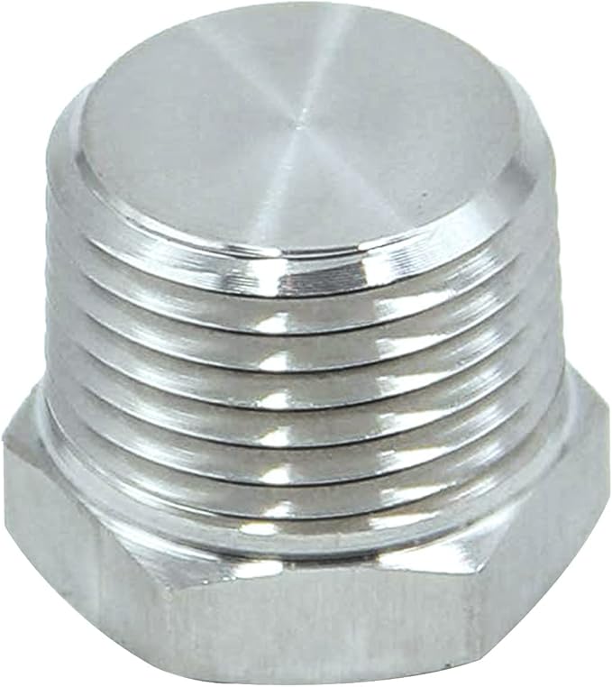 HFS(R) Hex End Plug 3/8" NPT Male, Stainless Steel 304 Pipe Fitting Hex Head, Pack of 1