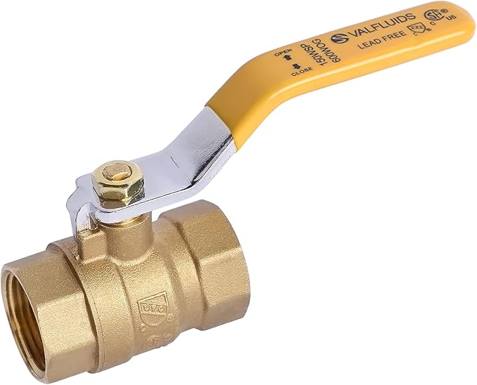 Full Port Forged LF Brass Ball Valve With Female Thread NPT Connector, 150 PSI WSP / 600 PSI WOG. (1-1/2 Inch)