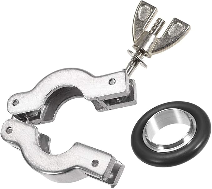 SHERICH KF25 Flange Size NW25 Aluminum Wing Nut Clamp with O-shaped Aluminum Core Ring Fluororubber Ring Kit, Vacuum Connector (KF-25)