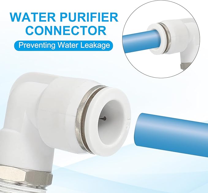PATIKIL Push to Connect Fitting, 2 Pack Pneumatic Air Elbow Quick Connector 3/8"PT Male Thread x 12mm Tube 90 Degree Connect Tubing Elbow Air Tube Fitting Pneumatic Quick Adapter, White