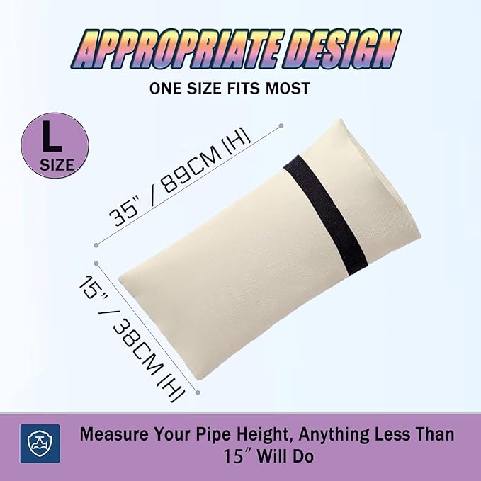 Outdoor Faucet Covers for Winter, 15" W x 35" H Outside Yard Hydrant Protector Socks Winter, Insulated Hose Bib Protector Cover, Spigot Pipe Cover Freeze Protection