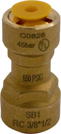 Supplying Demand SB1 3/8 x 1/2 Inch Reducer Quick Connect HVAC Brass Coupler Fitting