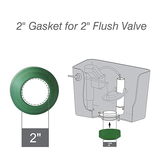 Universal Tank to Bowl Bolts & Gasket Kit, Tank to Toilet Gasket 2 Inch, Solid Brass Hardware Kit Toilet Repair Kit with 2 Pcs Gasket Fits Most 2-Inch/2.5-Inch Flush Valve Opening Toilet Tanks