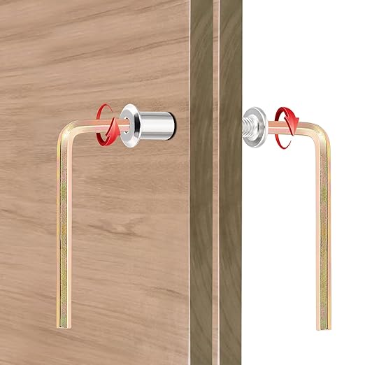 50 Pcs Silver M8x30mm Furniture Bolts Barrel Nut & Bolt - Suitable for Outdoor Applications Such Garden Fences, Gazebos and Decking Projects