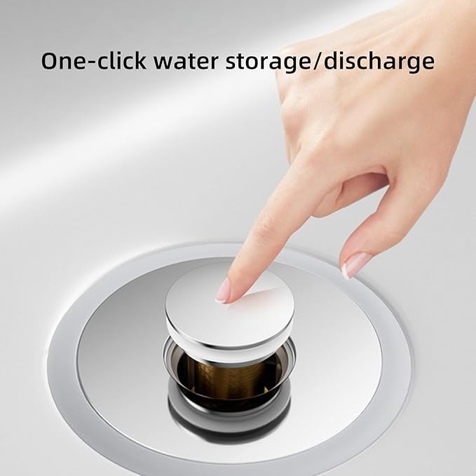 Bathroom Sink Stopper,pop up Sink Drain Stopper,Drain Hair Catcher,3-Layer Odor-Proof 27mm Sink Drain Strainer, 304SS/Brass Core, Universal Fit, Blocks Bugs & Smells.