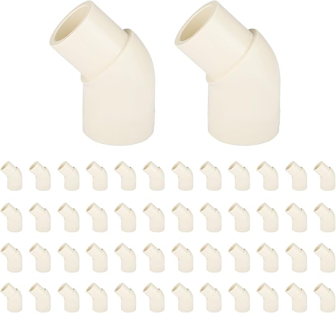 50-PACK EFIELD CPVC Street Elbow,1" Spigot x 1" Slip 45-Degree Elbow Fitting,(CPVC012-10-50PCS)