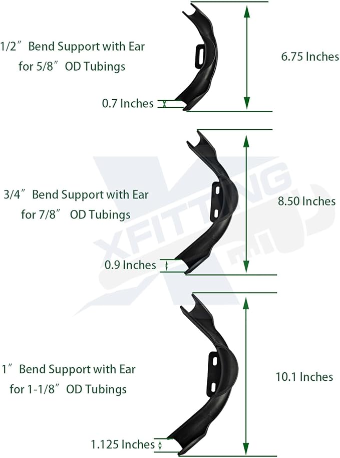 XFITTING 1 Inch Pex Tubing Bend Support With Nail Tab, Tubing Pipe Hanger With Ear 30-4-4=2X, 2 Pieces