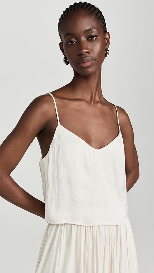 Fiore Satin Cropped Tank