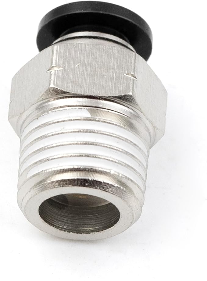 Yoebor Pneumatic Push to Connect Fitting Male Straight 3/8" Tube OD x 1/4" NPT Male Adapter (Pack of 10)