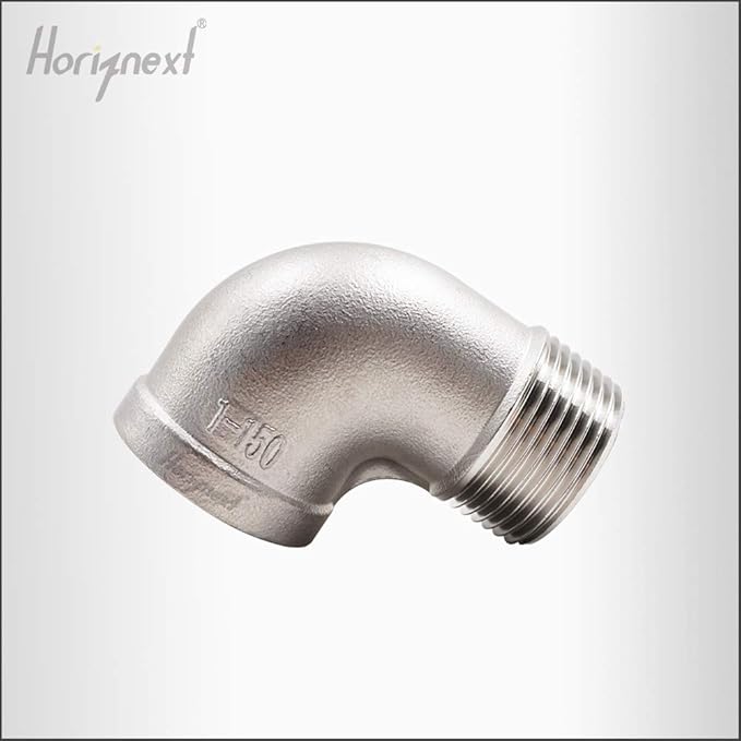 stainless steel NPT 1 elbow fitting 90 degree with both male and female thread connecting water pipe air hose pvc tube cast coupling (2 pcs)