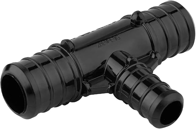 5-Pack EFIELD Barb Poly PPSU Crimp Pex Fitting 3/4" X 3/4" X 1/2" Reducing Tee, ASTM F2159,(PPSU1807010-5PCS)