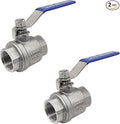 3/4" NPT Female 304 Stainless Steel Full Port Ball Valve with Blue Vinyl Handle 1000 WOG 2PCS (3/4 inch)