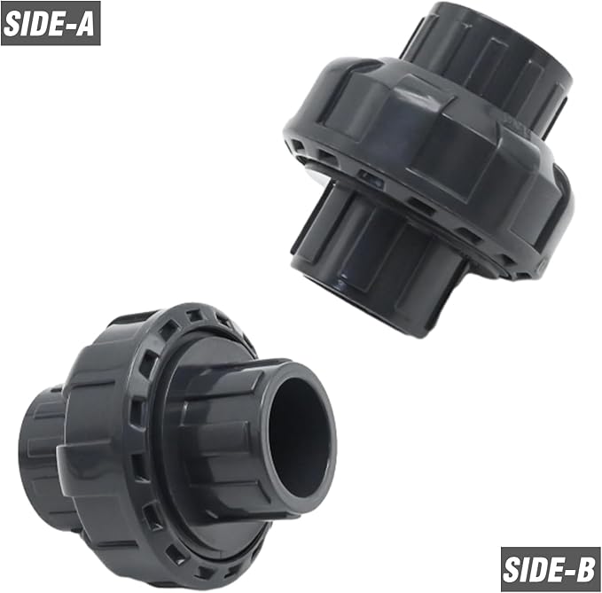 Anxingo 4Pcs 1 inch Union Coupling Pipe Fittings with O-ring, Schedule 80, Slip Union Coupling Adapter for Swimming Pools Outdoor Application