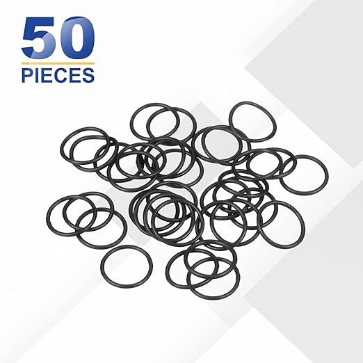 HARFINGTON 50pcs Nitrile Rubber O-Rings 12mm OD 10mm ID 1mm Width Metric Buna-N NBR Sealing Gasket Plumbing Sealing Repair O Rings for Car Auto Vehicle Repair Faucet Air Gas