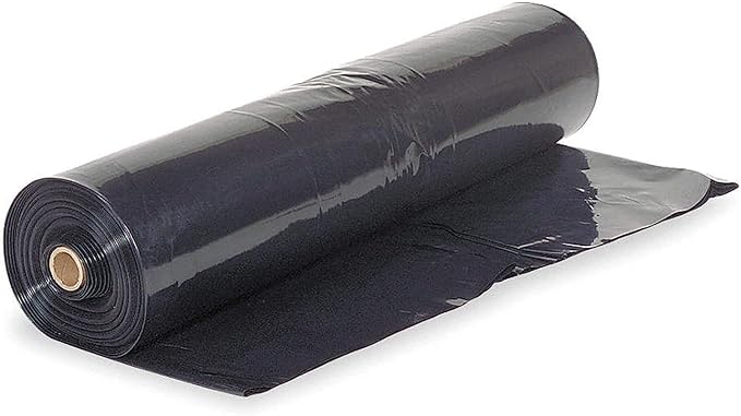 Farm Plastic Supply - Crawl Space Vapor Barrier - 10 Mil - Black Vapor Barrier, Thick Plastic Sheeting, Heavy Duty Polyethylene Film, Drop Cloth Covering for Crawlspace, Basement (15' x 100')