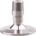 DERNORD 1.5''Tri clamp Adapter to 3/8 inch MNPT Thread Ferrule Sanitary Pipe Fitting