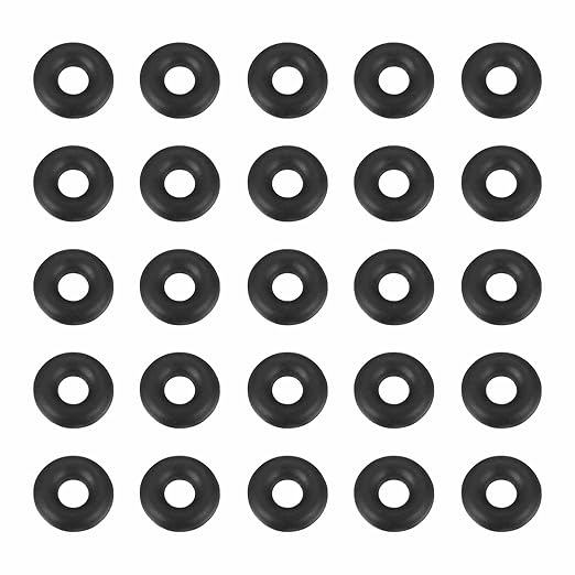 HARFINGTON 50pcs Nitrile Rubber O-Rings 6mm OD 2mm ID 2mm Width Metric Buna-N NBR Sealing Gasket Plumbing Sealing Repair O Rings for Car Auto Vehicle Repair Faucet Air Gas
