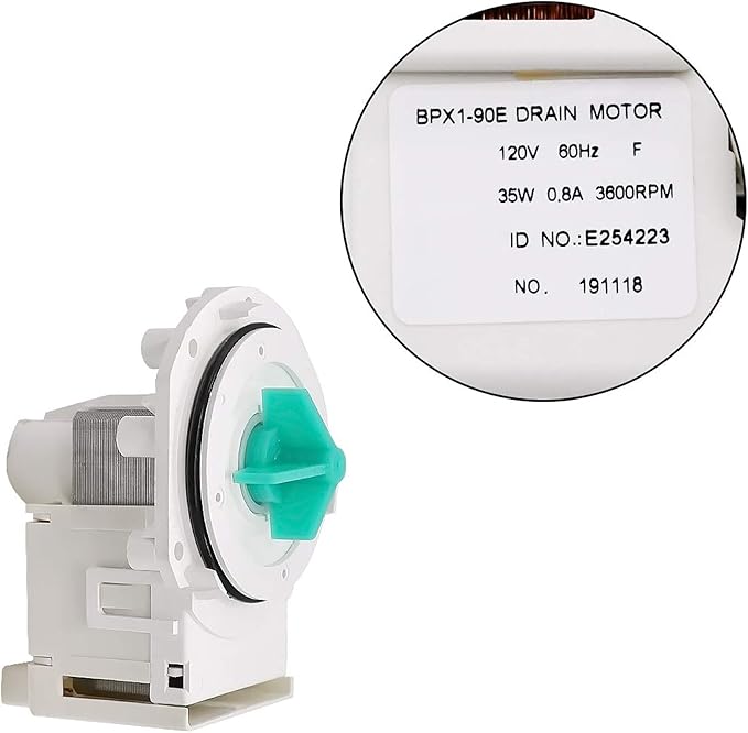 A00126401 5304492415 fit for Frigidaire OEM Dishwasher Drain Pump BPX1-90E Dishwasher Pump fit for Frigidaire Kenmore Dishwasher FFCD2413UB2A FFCD2413US2A AP5690431 154736201 PS8689824 prime&swift
