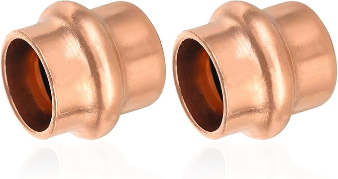 30-Pack HeSun Copper Press End Cap(Plug), 1/2" Pressure Fittings, Press Fit for Copper Tube Connection(PRESS020-30)