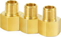 ChillWaves Brass Pipe Fitting Extension Adapter 1/4" NPT Female x 1/4" NPT Male Thread Adapter(3-PACK)