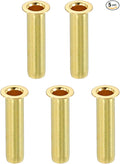 uxcell 5Pcs Fit for 2.5mm(1/8") Tube ID Brass Compression Fitting, Insert Tube Support Compression Sleeve Fitting, Sleeve Ferrules for Water Oil Air Pipe
