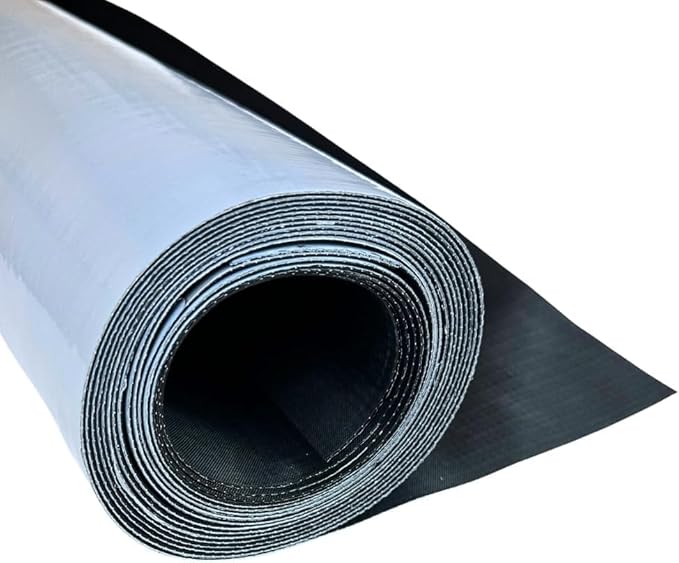 HSS EPDM Waterproofing Membrane EasyStick - Reinforced - Waterproof - self-Adhesive - Longlasting flatroof Sheet - Black - 39 inch x 32 feet
