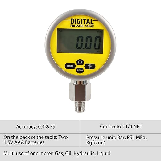 70P Digital Hydraulic Pressure Test Coupling Kit with 3 Gauges (2PC 70MPa, 1PC 16MPa), 22 Test Couplings 3 Test Hoses for Caterpillar John Deere Excavator Construction Machinery Repair Test