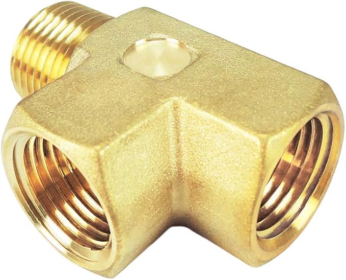 Nigo Forged Brass Tee - 3-Way Brass, Tee Fitting (1 1/2" x 1/2" x 1/2")