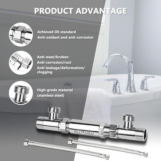 595926 Sensor Valve Kit for Watts Instant Hot Water Recirculating Pump 500800 800805 Bypass Valve 304 Stainless Steel Directly Replace The Old Plastic Version, Replace 367010