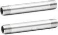 ChillWaves 304 Stainless Steel Pipe Fitting, Nipple Cast Pipe 1" NPT Male x 1" NPT Male Thread 6" Length(150MM)(2-PACK)