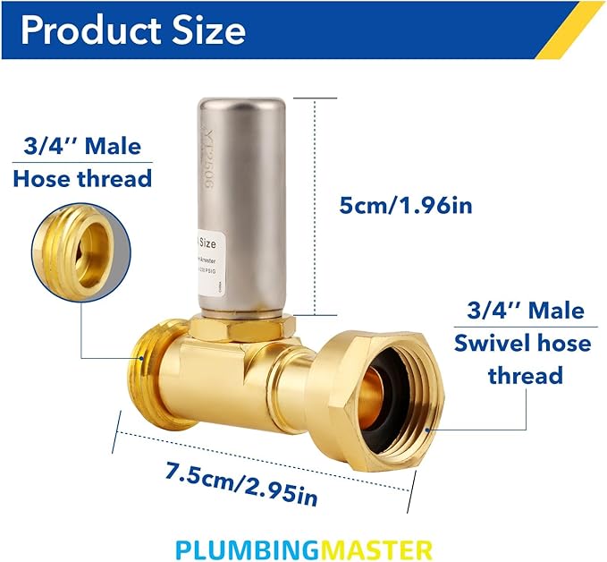 10 FT Stainless Steel Washing Machine Hoses with Water Harmmer,2 Pack Red and Blue Washer Hoses,Burst Proof Hot & Cold Water Connection Inlet Washer Supply Lines