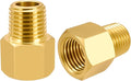 SDTC Tech 2-Pack Brass Pipe Fitting 1/4 NPT Thread Male to 1/4 NPT Thread Female Reducer Adapter, Brass Pipe Extension Connectors