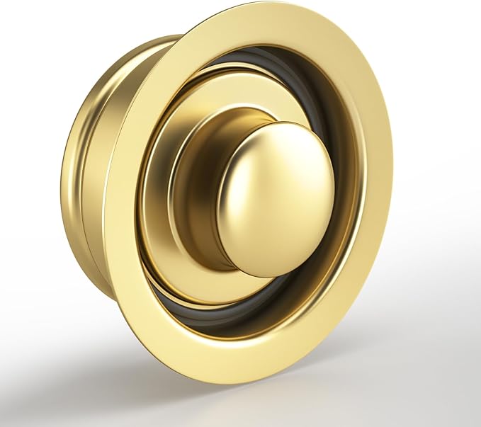 Kitchen Sink Garbage Disposal Flange and Sink Stopper,fit Stainless Steel 3-1/2 inch Standard Sink Drain Opening Kitchen Sink Replacement Accessories (Gold Bright)