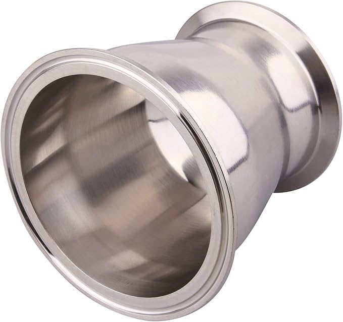 DERNORD Sanitary Fitting Reducer Fitting SUS304 Tri Clamp Ferrule Style 4" Tube OD to 3" Tube OD