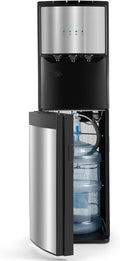 5 Gallon Water Dispenser, Bottom Loading Hot Cold Water Cooler,3 Temperature Settings, Empty Bottle Indicator with Child Safety Lock Black