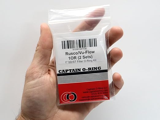Captain O-Ring – Replacement O-Rings for Rusco/Vu-Flow Spin-Down, Sediment Trap Filters (2 Sets) [Select Size .75OR, 1OR, 1.5OR, or 2OR] (1" Filter (1OR) - 2 Sets)