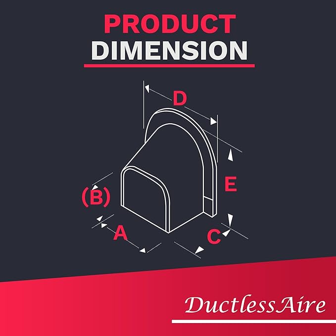 DuctlessAire Mini Split Line Set Cover - Lineset Covers for Mini Split Condenser, Central Air Systems, HVAC, Heat Pumps and More - AC Unit Cord Protector - Air Conditioner Accessories (4" Corner Cap)