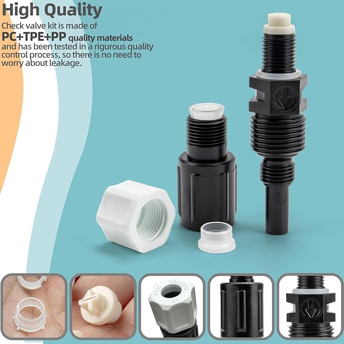 3/8-Inch UCINJ38 Injection Check Valve Compatible with Most Pumps 45, 85, 100 & 170 Series, Classic Series, Single Head, S420, S128, S10P, VX, SV, S Series Peristaltic Pump Parts
