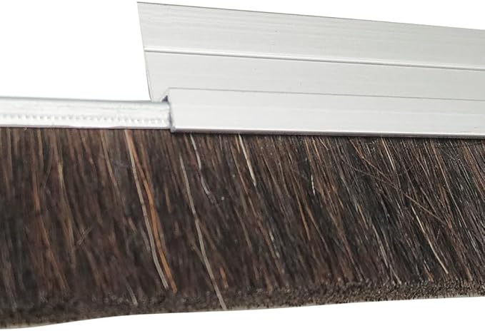 5 Set Horsehair 2.16 Inches x 39.37 InchesBrush Door Sweep Door Brush Seal Roll Up Door Garage Door Sweeps Suitable for Various Floors Easy Mounting (2.16 in, 5)