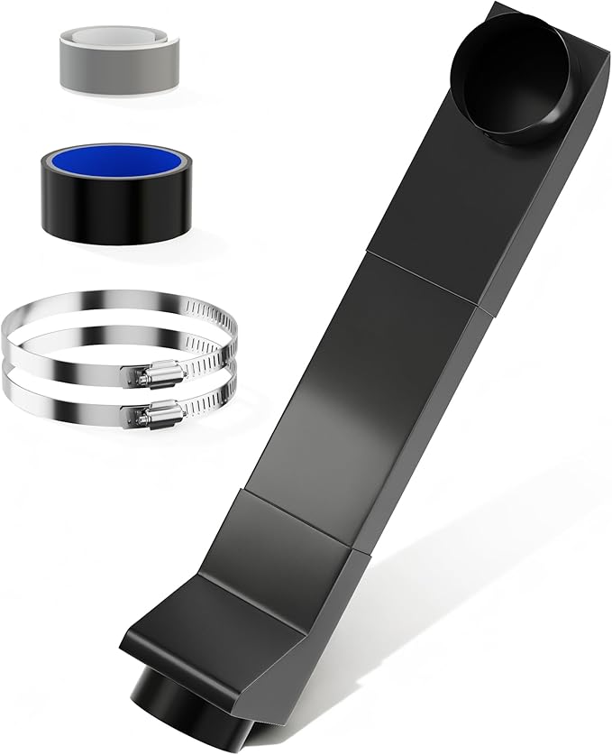 17.7-29.5" Telescoping Dryer Vent Connector Kit, 304 Stainless Steel Periscope Dryer Vent Kit Fits for Tight Spaces, Adjustable Vent Compatible with Whirlpool/LG & All 4-In Vents Dryer